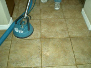 Picture of Tile Cleaning Machine in Action
